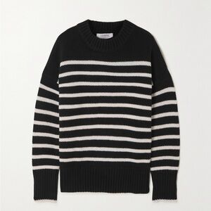 La Ligne Marin Black and White Striped Sweater SMALL